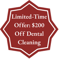 dental cleaning offer starburst icon